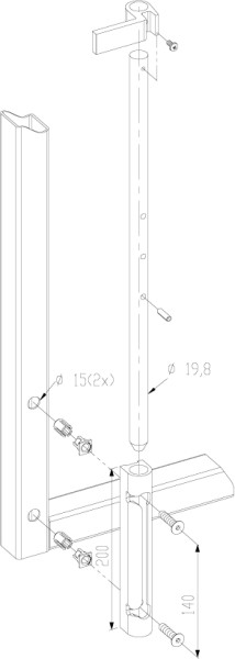 Bolzenstangenriegel,schwarz R9005,Alu-Riegel