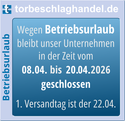 Betriebsurlaub 08.04.-20.04