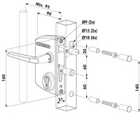 Vorschau: Locinox Anschraubschloss Drehtor Industrietorschloss Vorschau: Locinox Anschraubschloss Drehtor Industrietorschloss