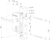 Locinox Anschraubschloss Drehtor Industrietorschloss Locinox Anschraubschloss Drehtor Industrietorschloss